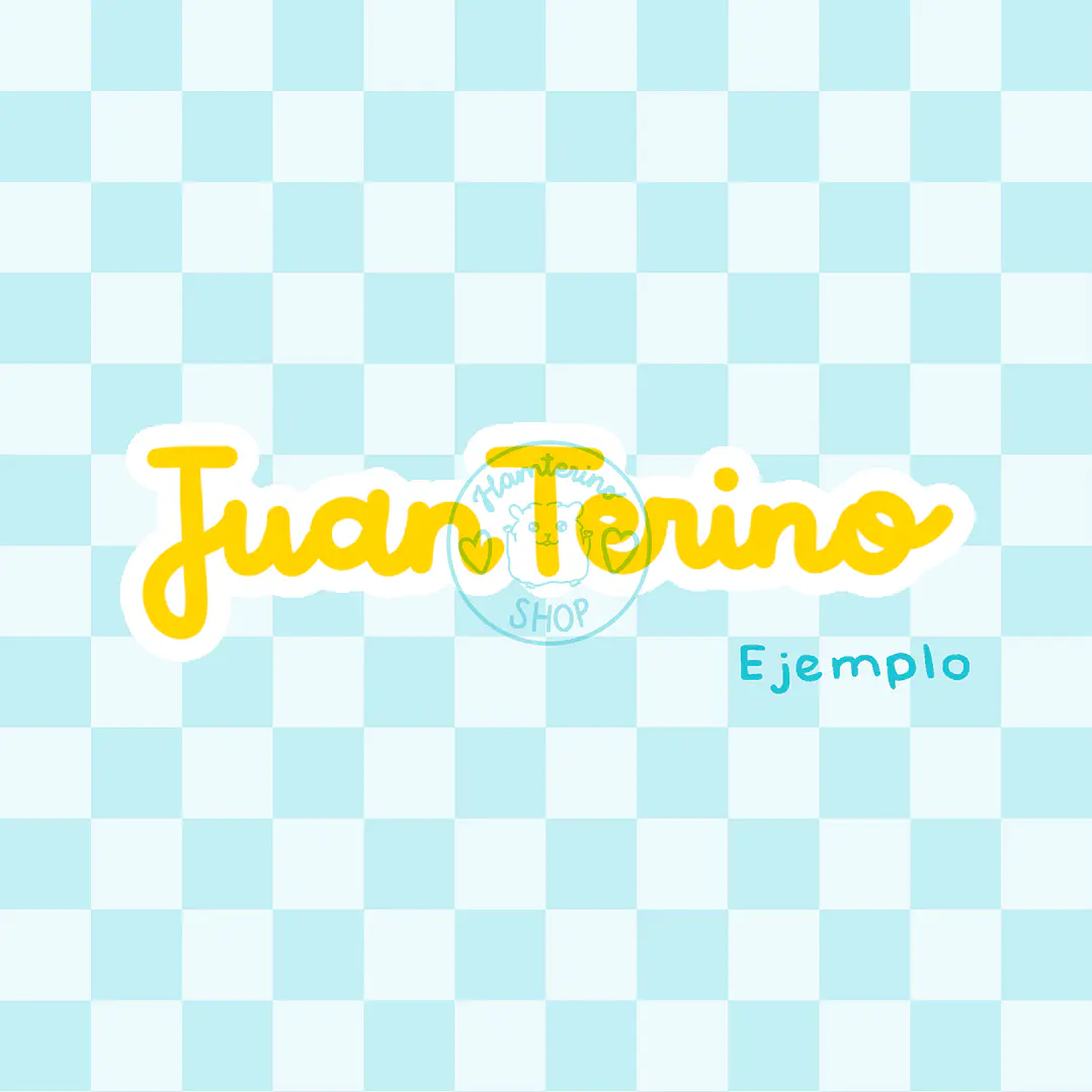 Adhesivo personalizado nombre para hábitat 3