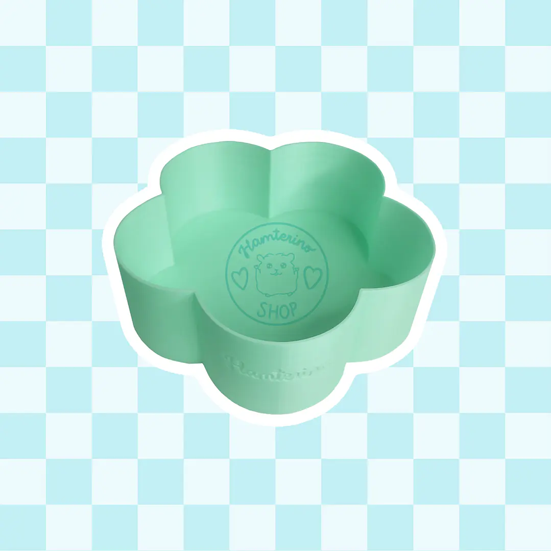 Recipiente forrajeo flor 3D 3