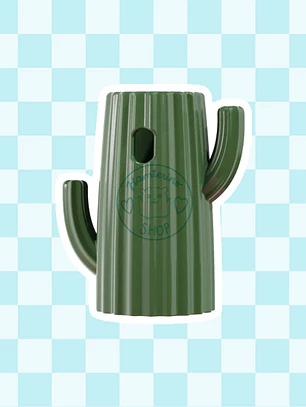 Portabebedero cerámico cactus