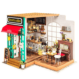 Cafeteria Simon Coffee Miniatura Armable Robotime