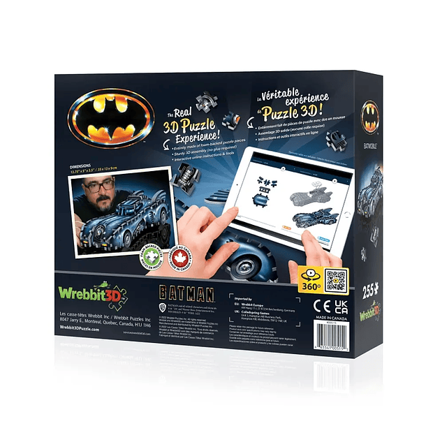 Batmovil Batman Puzzle 3D - Wrebbit 4