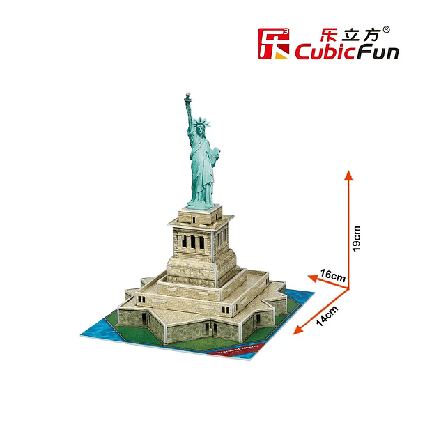 Estatua de la libertad Miniatura Puzzle 3D Cubicfun 3