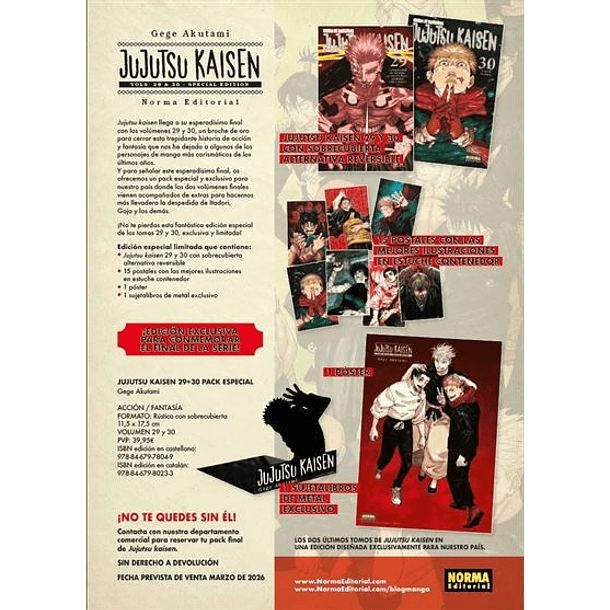RESERVA / Jujutsu Kaisen 29 y 30: Edicion Especial Limitada 1