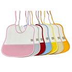 Pack de  7  babetes Impermeáveis e resistentes com bolso 1