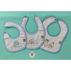 Conjunto de  3  lindos diferentes modelos babetes estampados 100% algodão 3