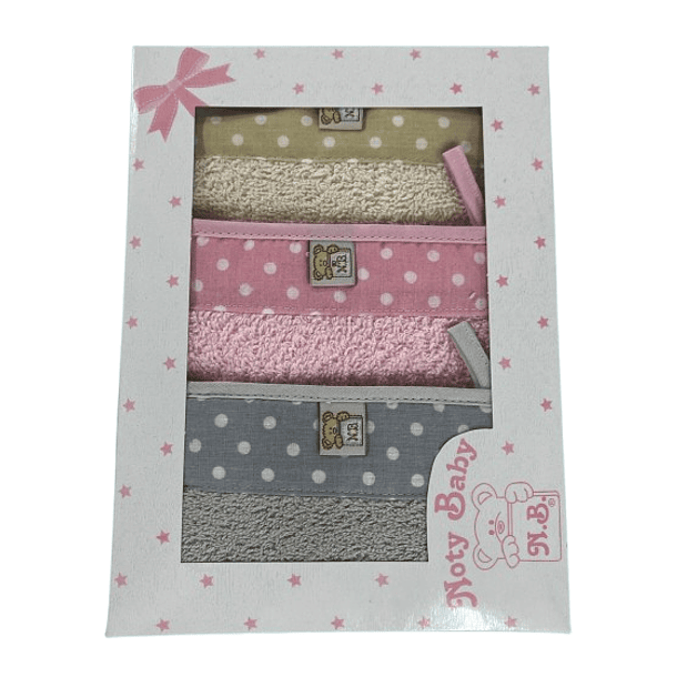 Conjunto de  3  luvas de banho para bebé 100% algodão 4