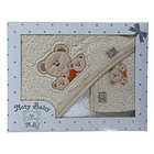 Conjuntso de toalha com capuz e luva de banho para bebé 5