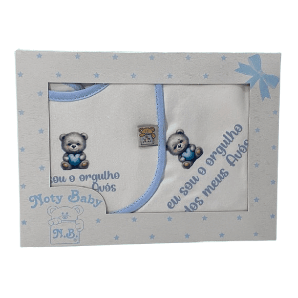 Conjuntos de fralda e babete 100% algodão  Orgulho Avós 4