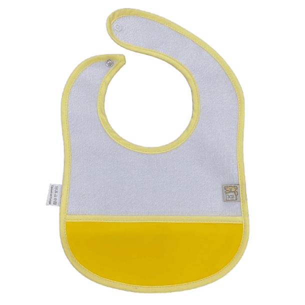 Pack de  6  Babetes impermeáveis com bolso e mola de pressão 4