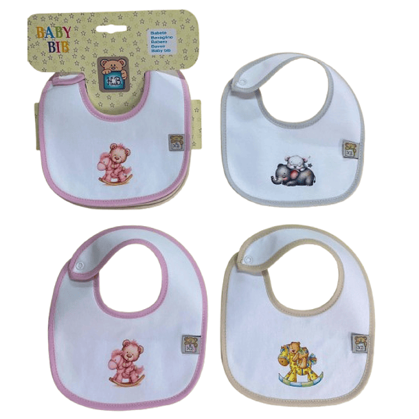 Conjunto de 3 lindos babetes para bebé