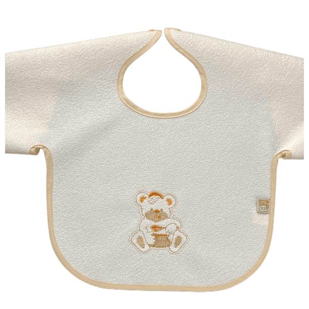 Babeiros com mangas bordados e impermeáveis