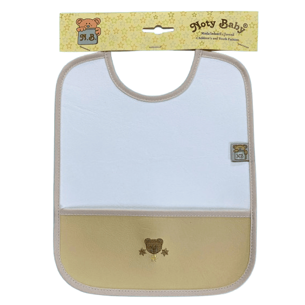 Babete em Napa P:V:C impermeável com bolso Bordado 4