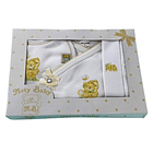 Conjunto de maternidade com body + Babete + gorro  ( estampado) 100% algodão 1