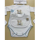 Conjunto de Body  Gorro  Babete + Luvas  100% algodão 4