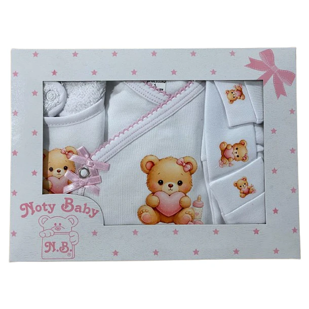 Conjunto de Body+ Gorro  +Babete + Luvas   100% algodão  1