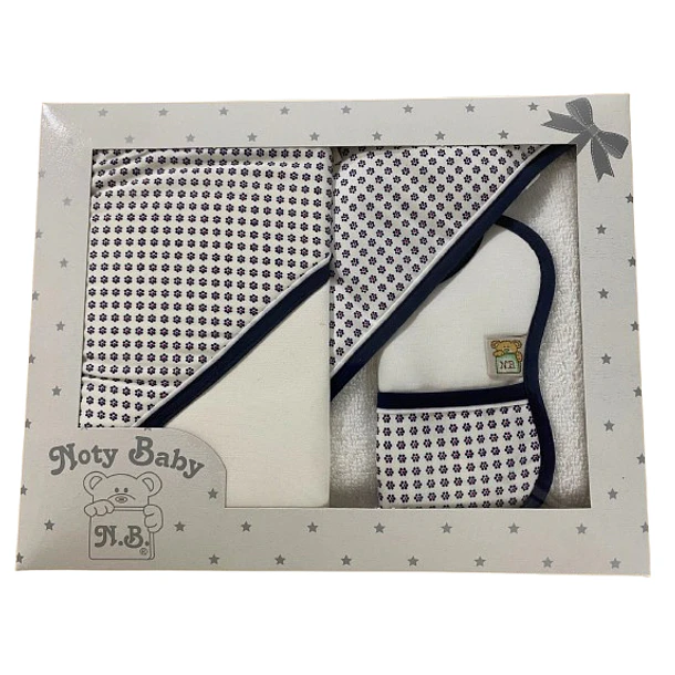 Conjunto de toalha +fralda  babete 100% algodão 1