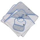 Conjunto de toalha de banho  +  fralda  + Babete para bebé  2