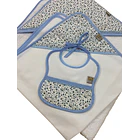 Conjunto de toalha de banho  +  fralda  + Babete para bebé  4