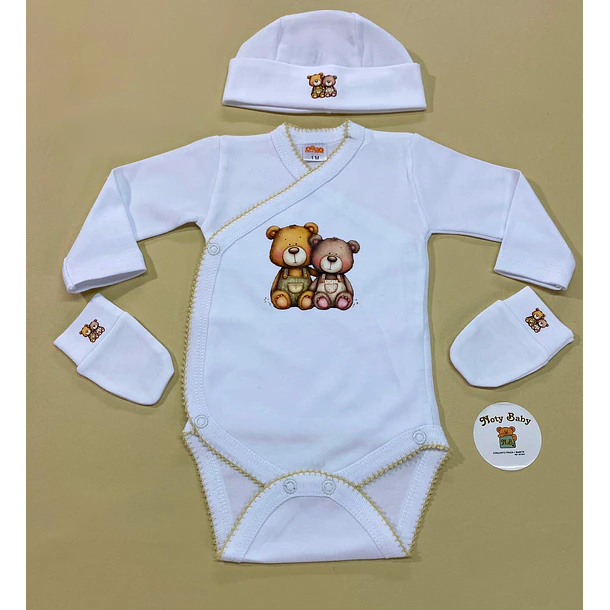 Conjunto de Body+Gorro+Luvas 100% algodão 2