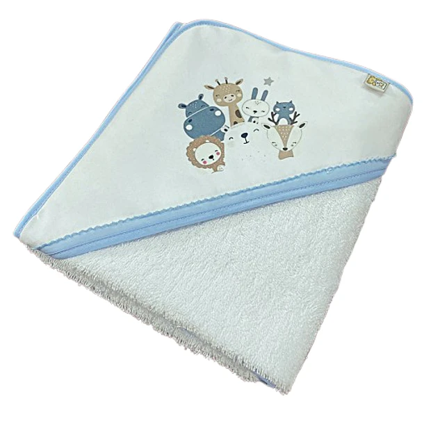 Toalhas com capuz estampado para bebé 100% algodão 4