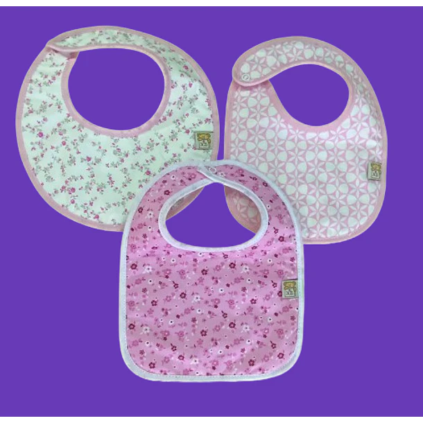 Set  de  3  Babetes 100% algodão 1