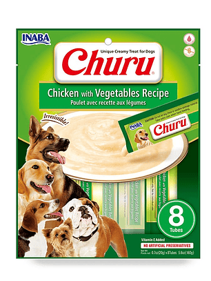 CHURU PERRO SABOR POLLO Y VEGETALES 8 UNID 