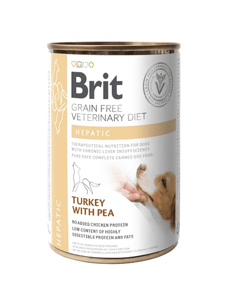 BRIT GF VD DOG CAN HEPATIC 400 G  1