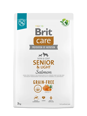 BRIT CARE DOG GRAIN-FREE SENIOR & LIGHT SALMON 3 KG 