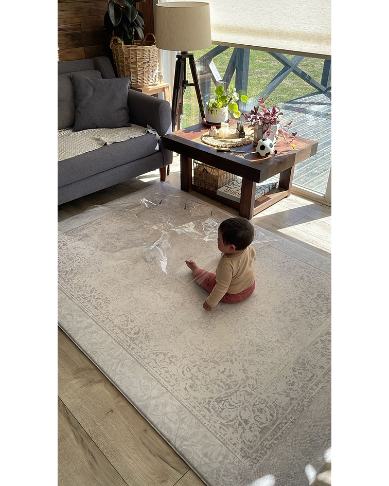 Alfombra para bebe antigolpe, Playmat Velvet Bloom, 140 x 210 cm