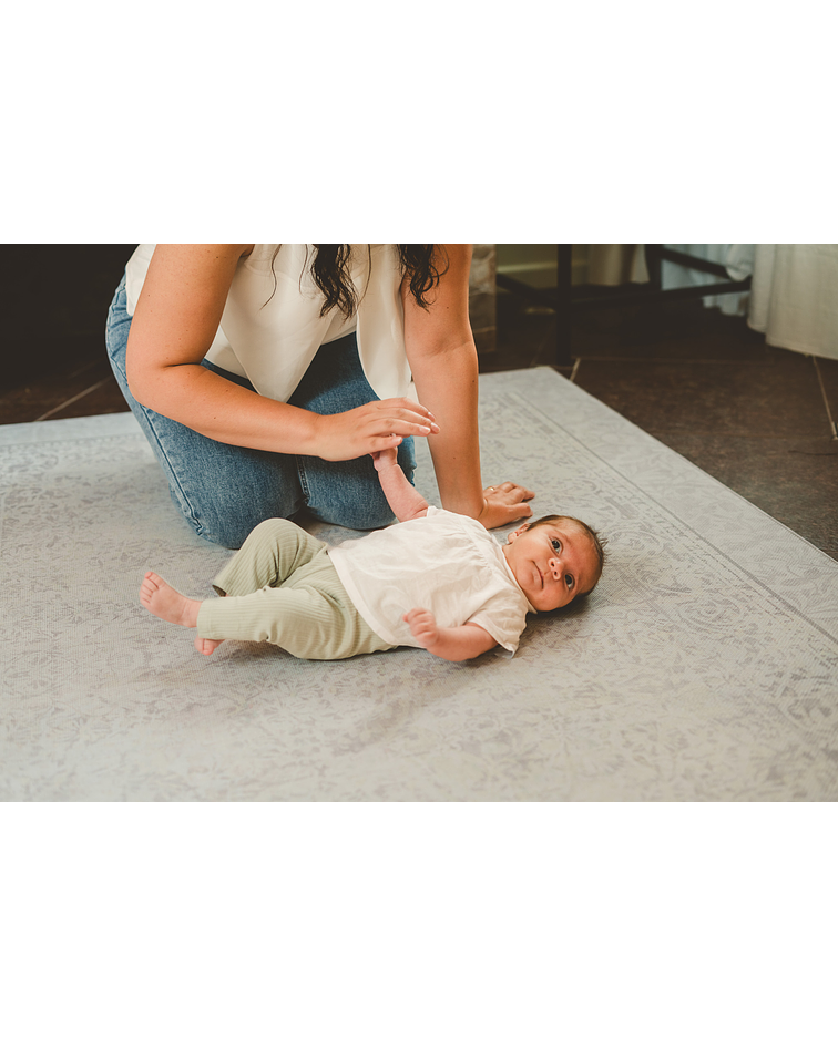 Alfombra para bebe antigolpe, Playmat Velvet Bloom, 140 x 210 cm