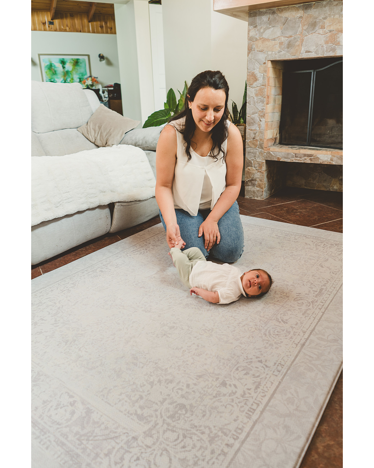 Alfombra para bebe antigolpe, Playmat Velvet Bloom, 140 x 210 cm
