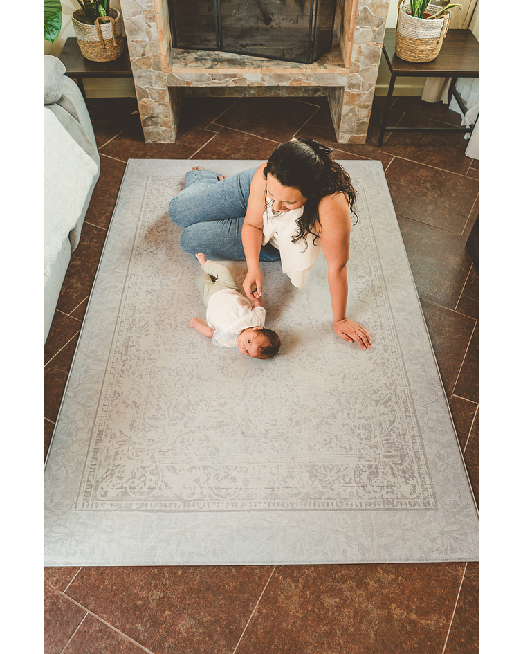 Alfombra para bebe antigolpe, Playmat Velvet Bloom, 140 x 210 cm