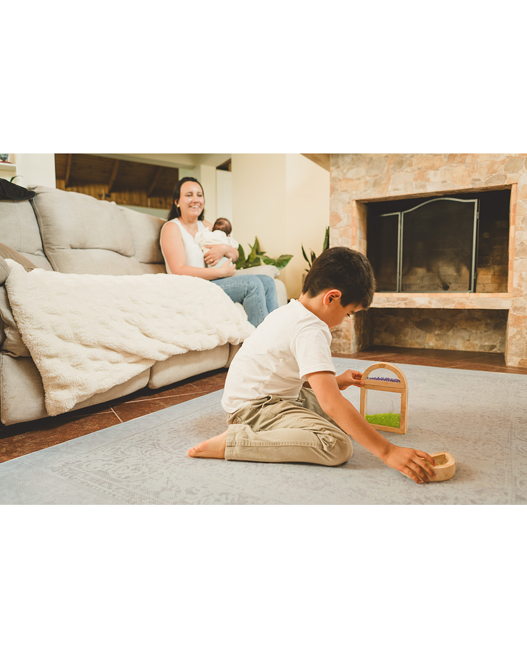 Alfombra para bebe antigolpe, Playmat Velvet Bloom, 140 x 210 cm