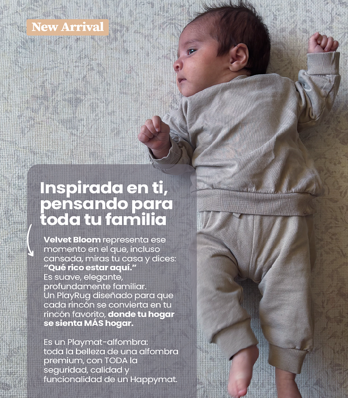 Happymat Playmat - alfombra de bebé y familiar antigolpe con efecto memory foam, decorativa, segura, linda y lavable