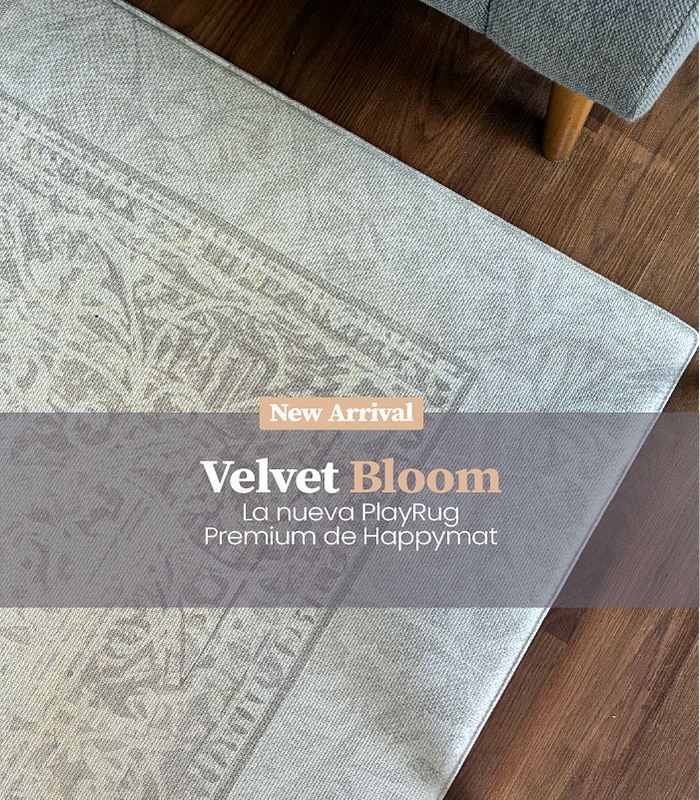 Happymat Playmat - alfombra de bebé y familiar antigolpe con efecto memory foam, decorativa, segura, linda y lavable