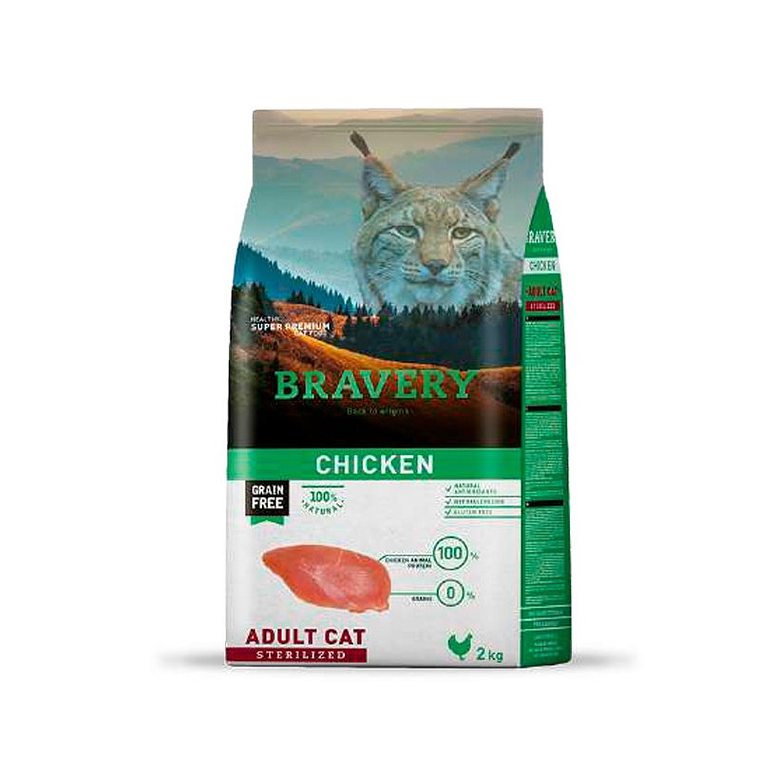 Bravery Chicken Adulto Gato Sterilized 2 Kg 1
