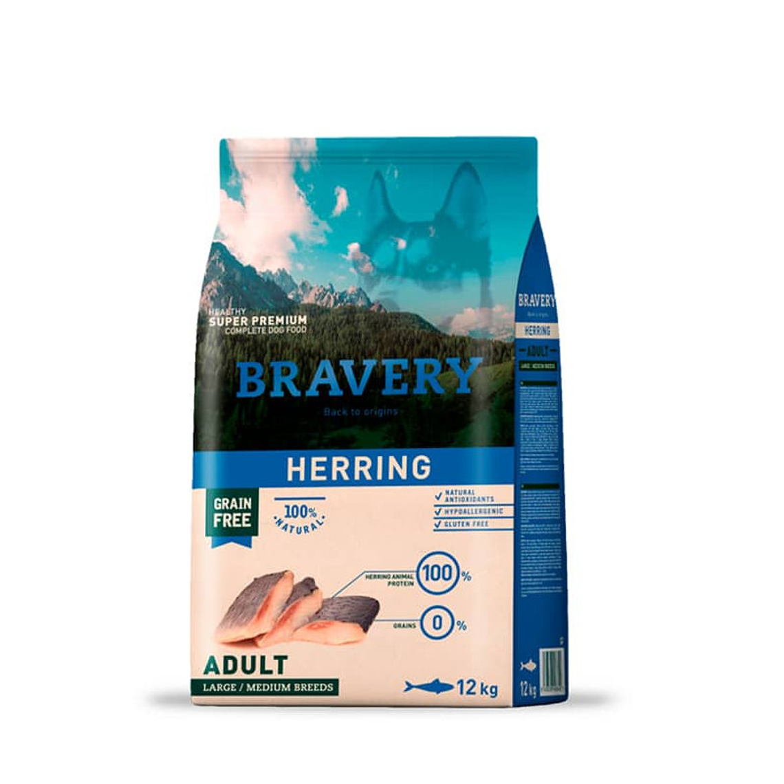 Bravery Herring Adulto Large Medium Breeds 12 Kg 1