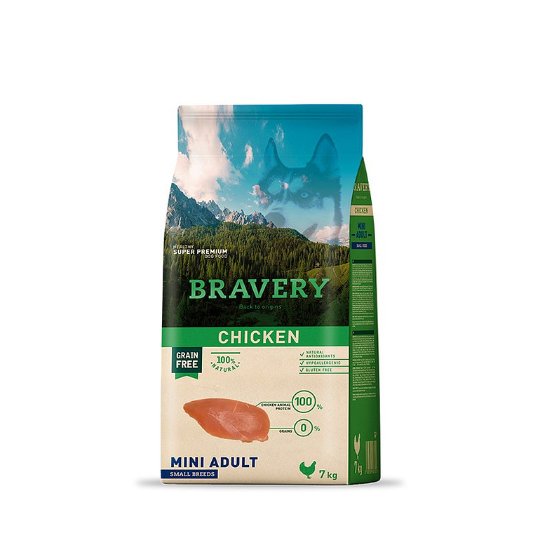 Bravery Chicken Mini Adulto Small Breeds 7 Kg 1