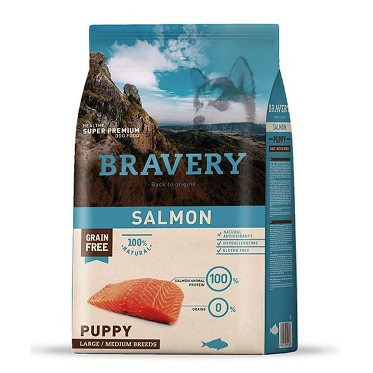 Bravery Salmon Puppy Large Medium Breeds 4 Kg 1