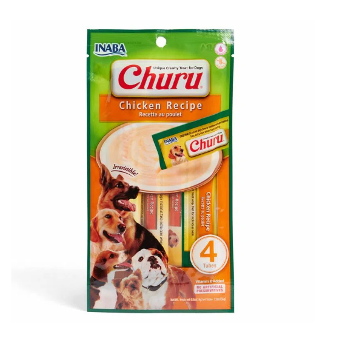Churu Perro Pollo 4 Tubos 1