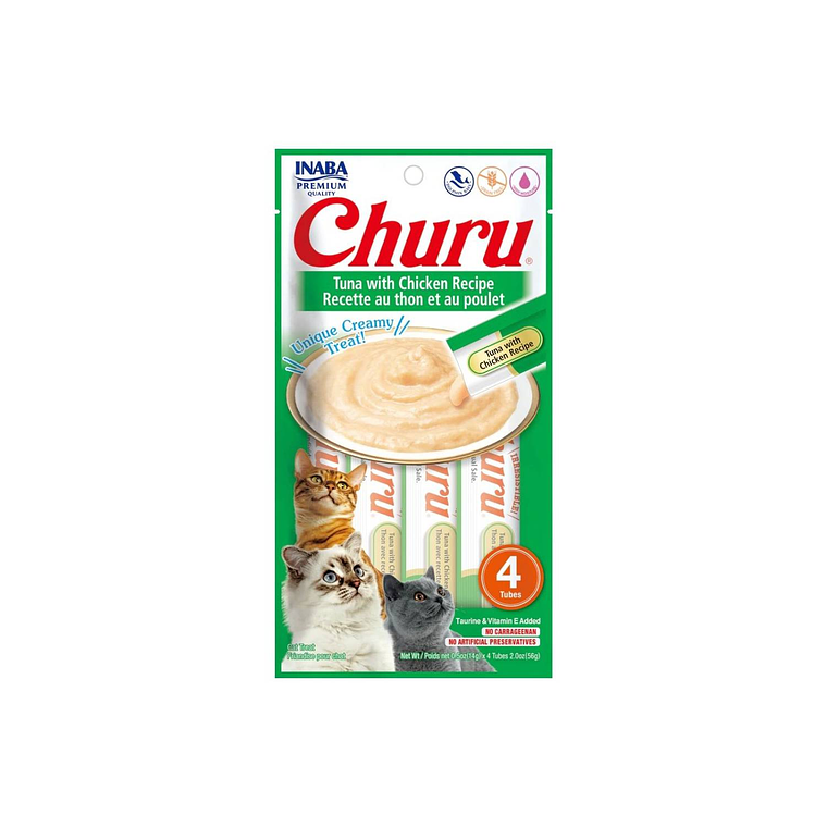 Churu Gato De Atun Con Pollo 4 Tubos 1