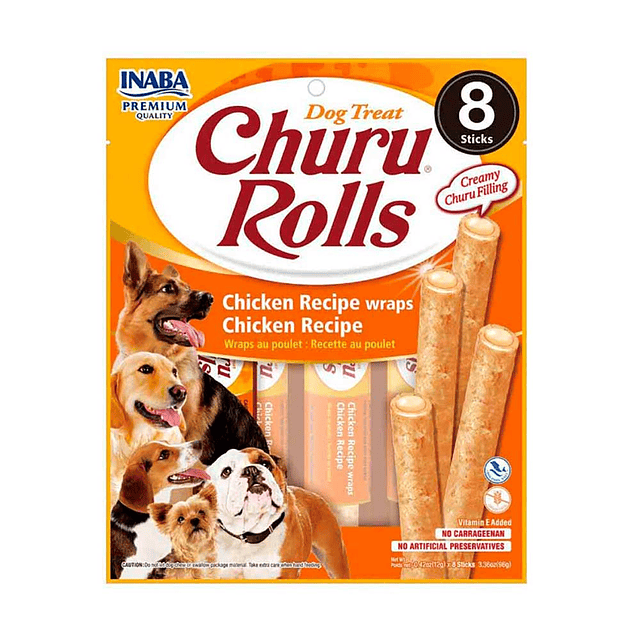 Churu Rolls Perro Pollo 8 Tubos