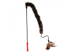 Varita Para Gatos Con Pluma y Felpa Gigwi