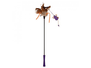 Varita Para Gatos con Raton y Plumas Gigwi