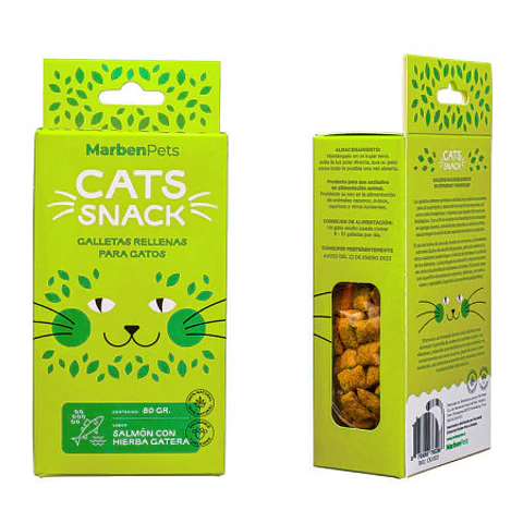 Cats Snack Galleta Rellena Salmon Con Hierba Gatera