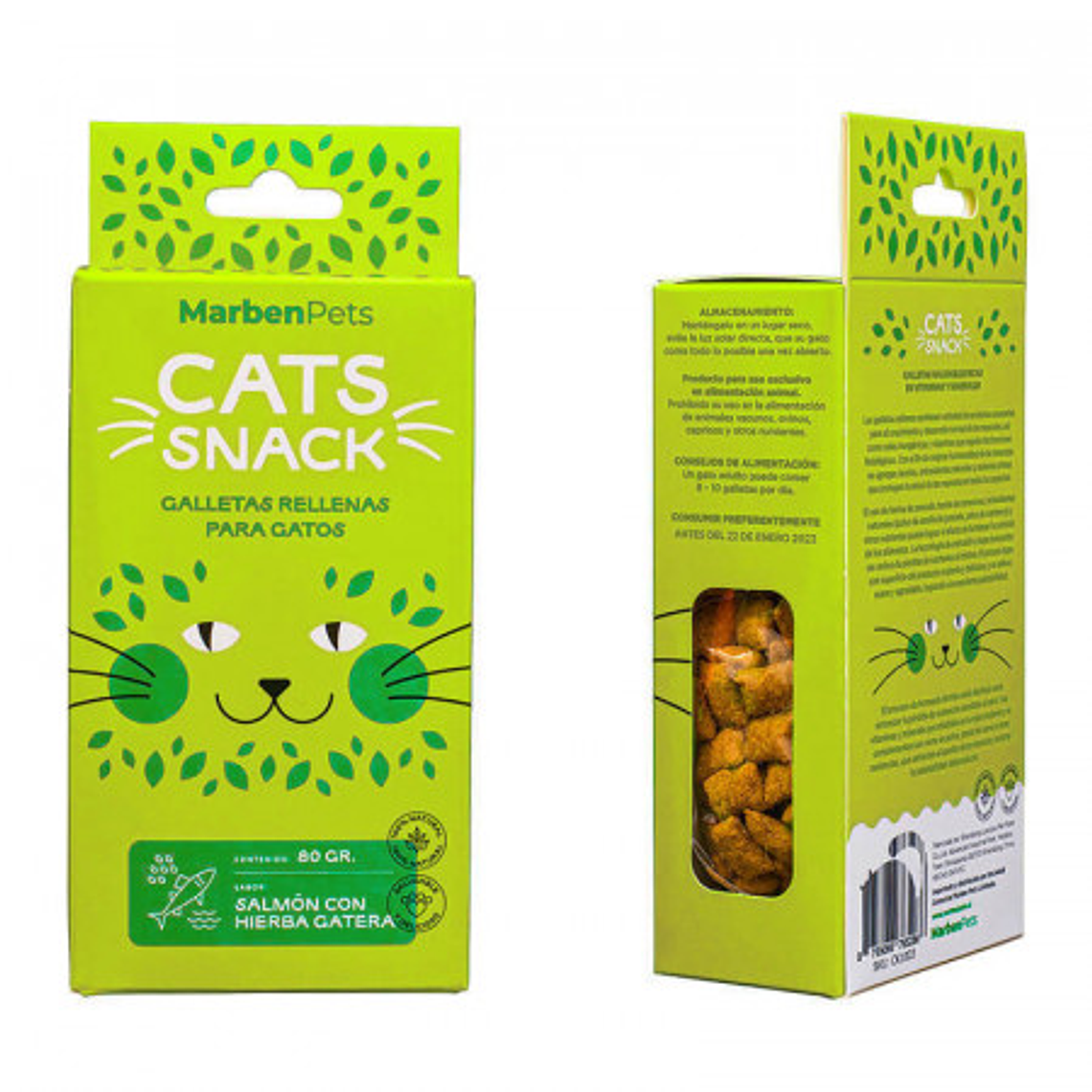 Cats Snack Galleta Rellena Salmon Con Hierba Gatera 1