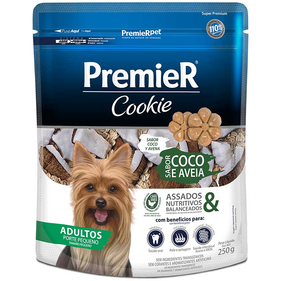 Premier Cookie Adultos Razas Pequeñas Coco y Avena 250 Grs 1