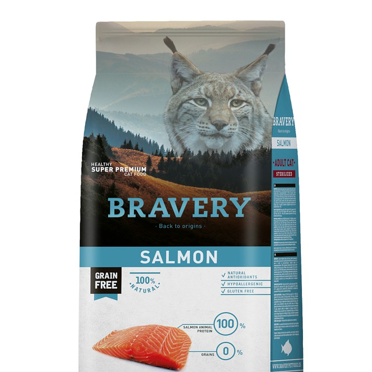 Bravery Salmon Adulto Gato Sterilized 7 Kg 1