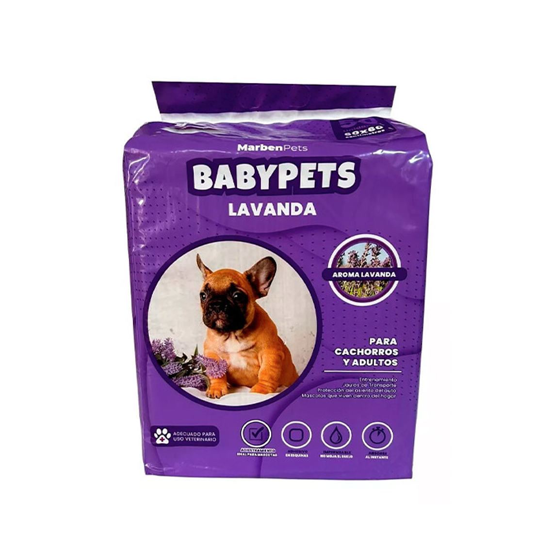 Sabanilla Babypets Lavanda 50 pads 1