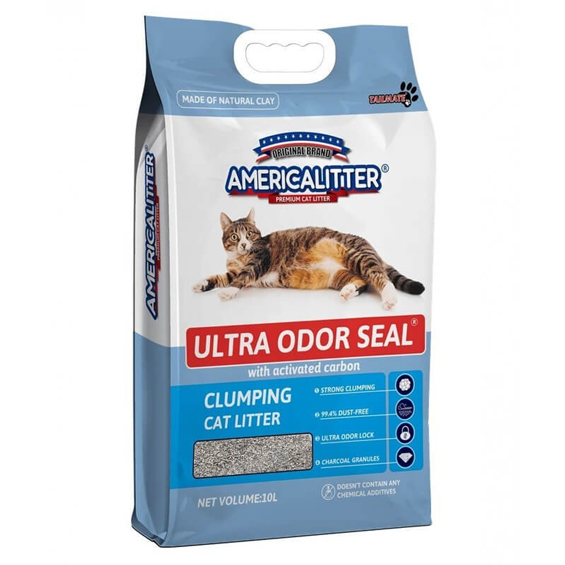 Arena America Litter Ultra Odor Seal Carbon Activo 15 Kg 1